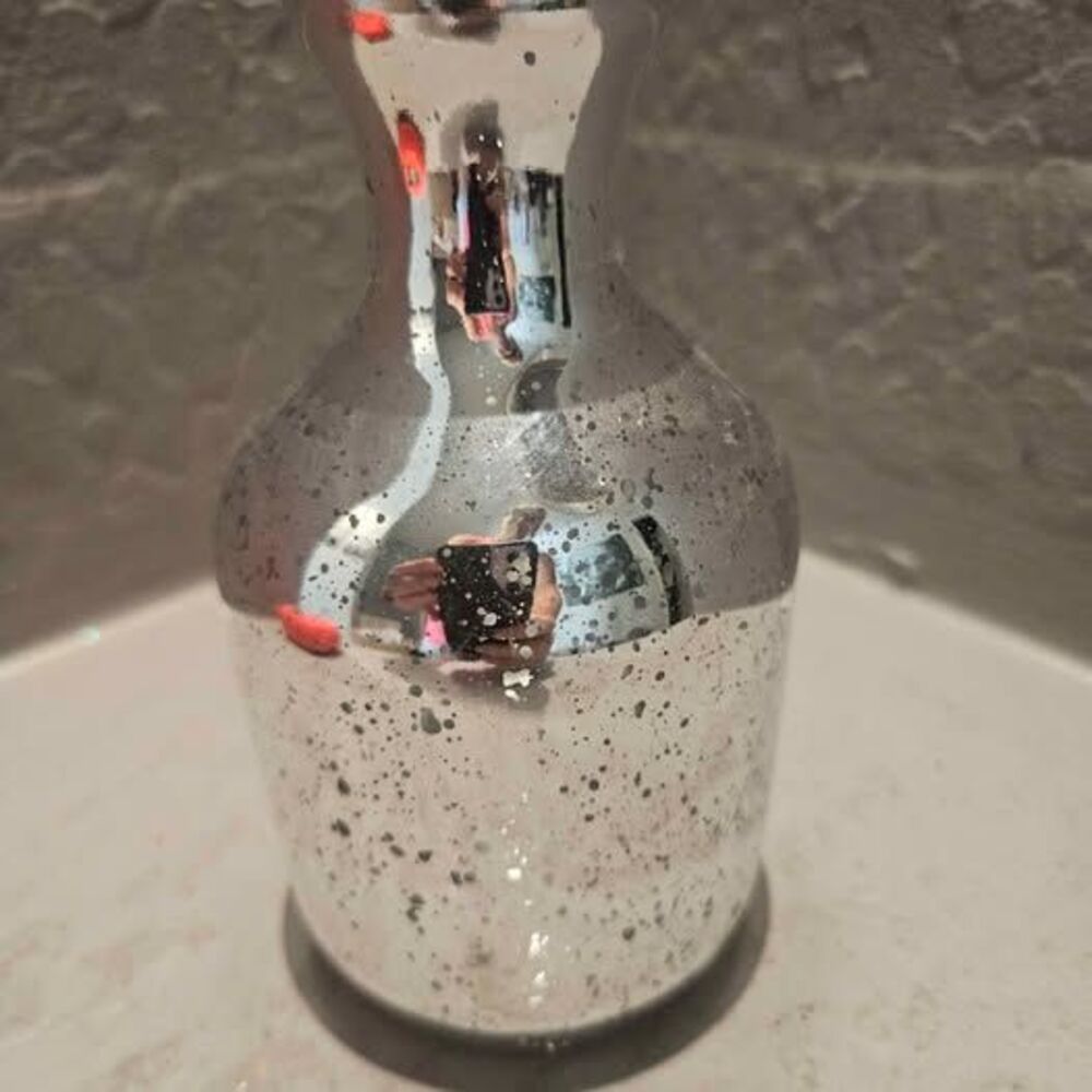 Mercury Glass Bud Vase 6"
